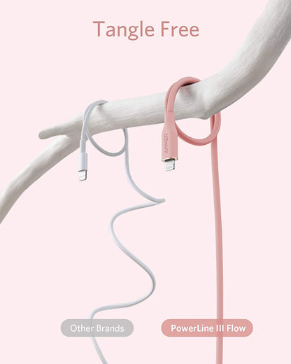 Anker <b>641</b> USB-C to Lightning Cable (Flow, 3 ft Silicone) Anker