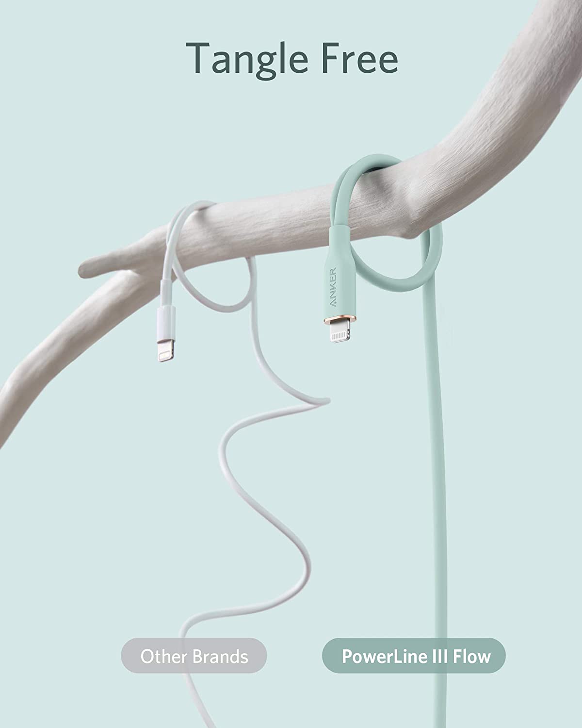Anker <b>641</b> USB-C to Lightning Cable (Flow, 3 ft Silicone) Anker