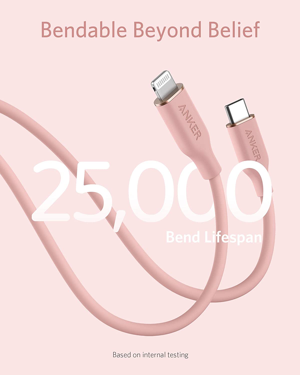 Anker <b>641</b> USB-C to Lightning Cable (Flow, 3 ft Silicone) Anker