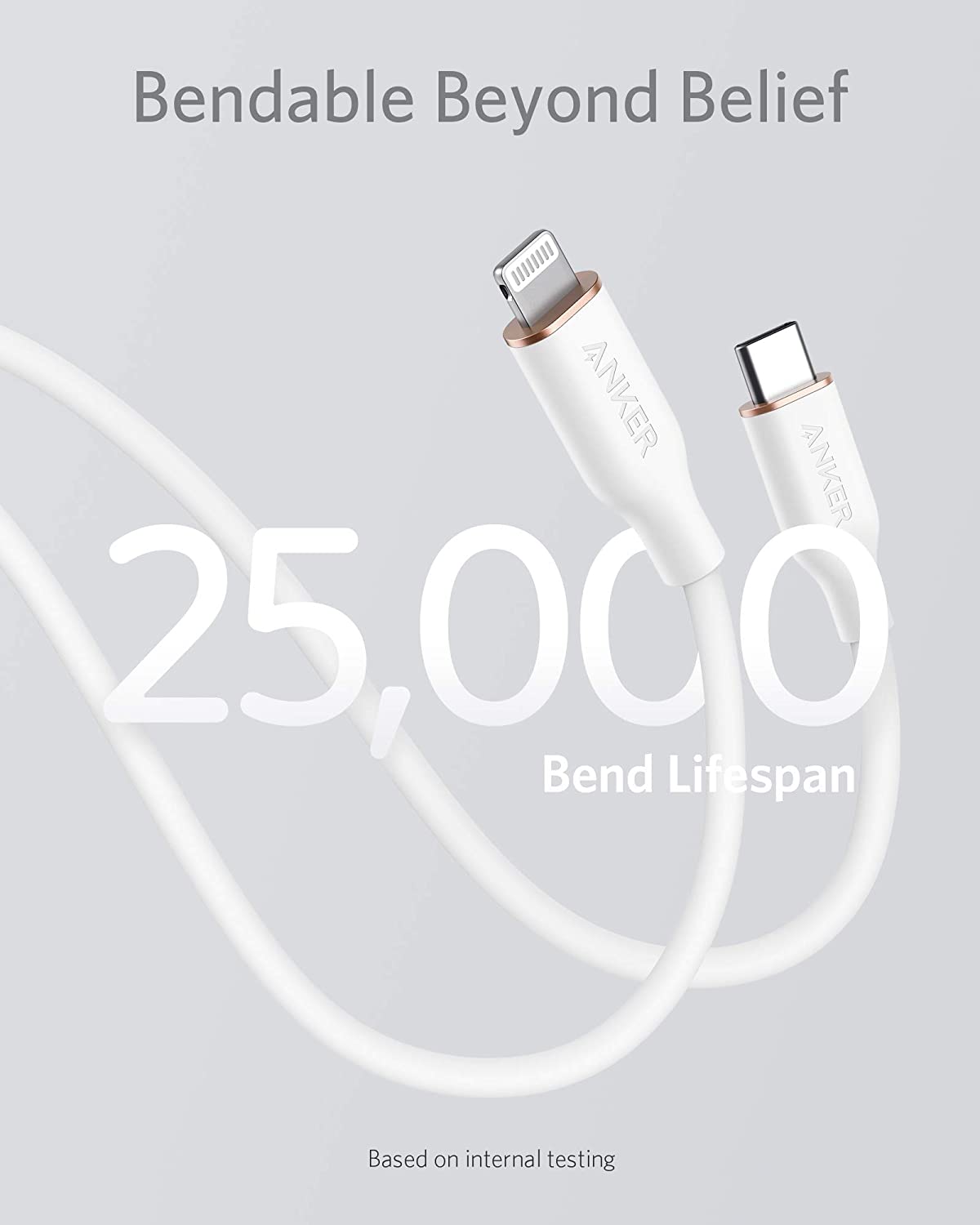 Anker <b>641</b> USB-C to Lightning Cable (Flow, 3 ft Silicone) Anker