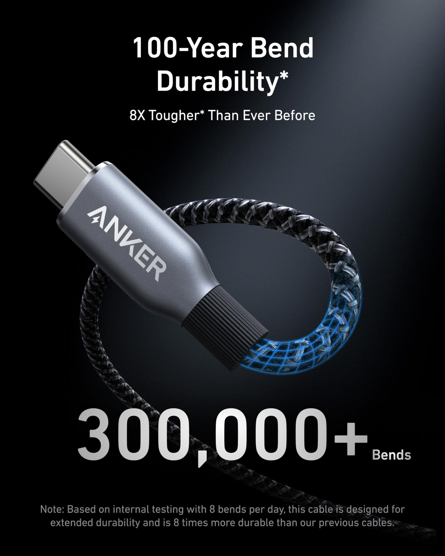 Anker Prime USB-C to USB-C Cable (240W, Upcycled-Braided) Anker