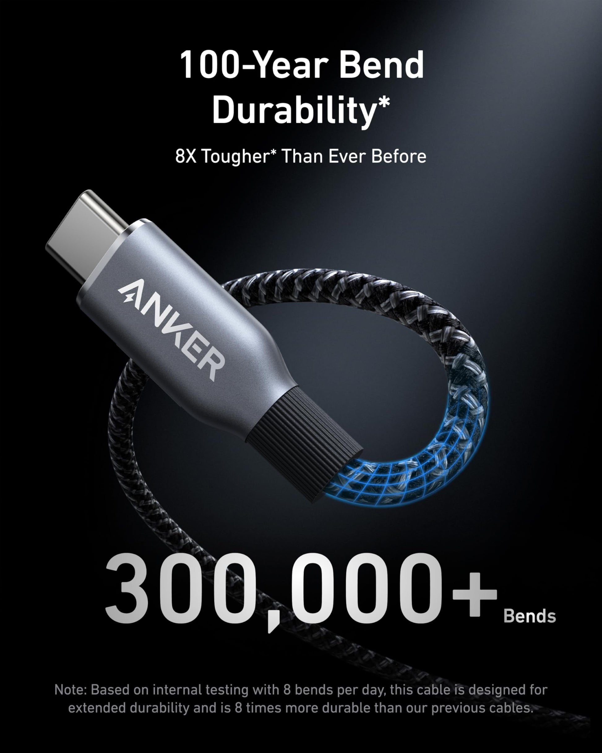 Anker Prime USB-C to USB-C Cable (240W, Upcycled-Braided) Anker