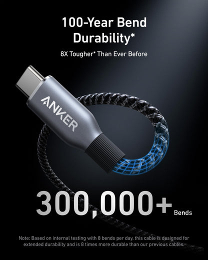 Anker Prime USB-C to USB-C Cable (240W, Upcycled-Braided) Anker