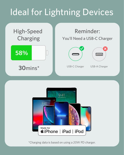 Anker <b>641</b> USB-C to Lightning Cable (Flow, Silicone) Anker