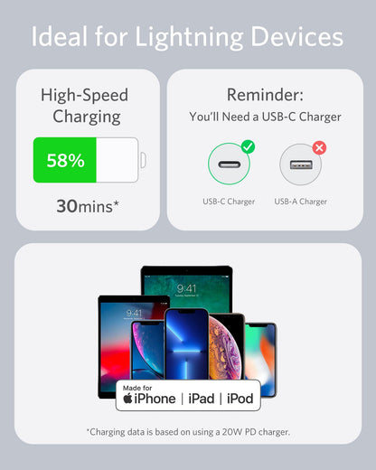 Anker <b>641</b> USB-C to Lightning Cable (Flow, Silicone) Anker