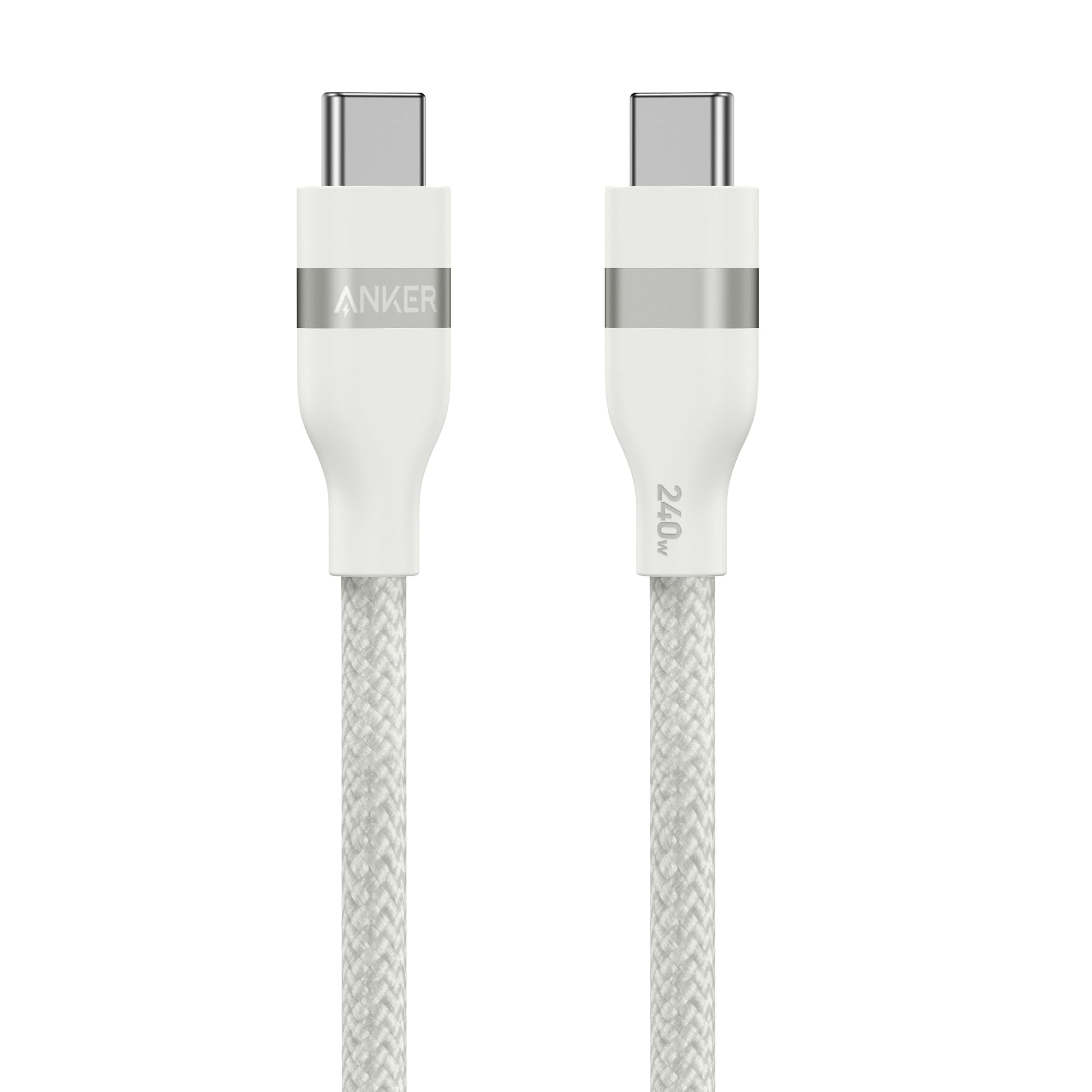 Anker USB-C to USB-C Cable (3 ft / 6 ft, 240W, Upcycled-Braided) Anker
