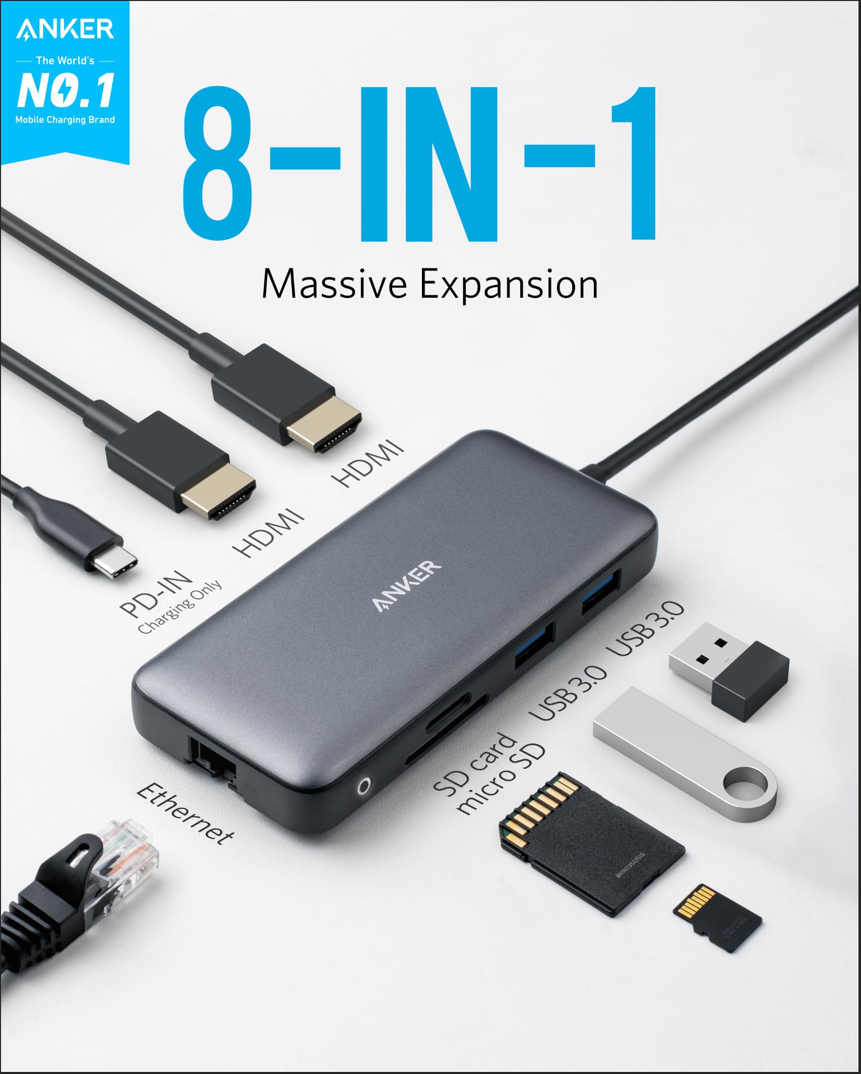 Anker <b>553</b> USB-C Hub (8-in-1) Anker