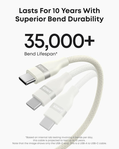 Anker USB-A to USB-C Cable (3 ft / 6 ft, Upcycled-Braided) Anker