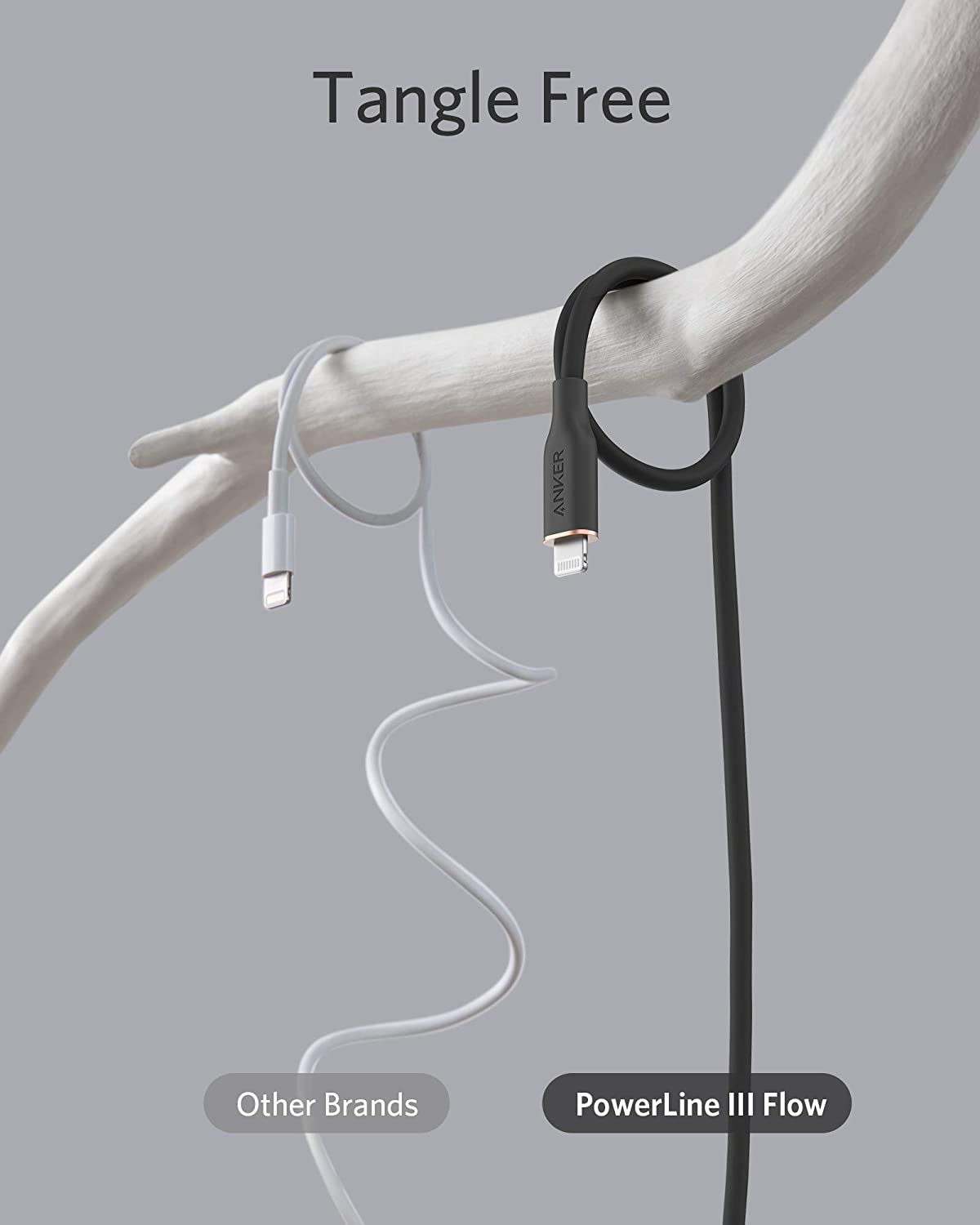Anker <b>641</b> USB-C to Lightning Cable (Flow, 3 ft Silicone) Anker