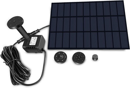 NEW Solar Panel Fountain with Water Pump Kit ~ Bird Bath/Pond/Fish Tank POS Nerds