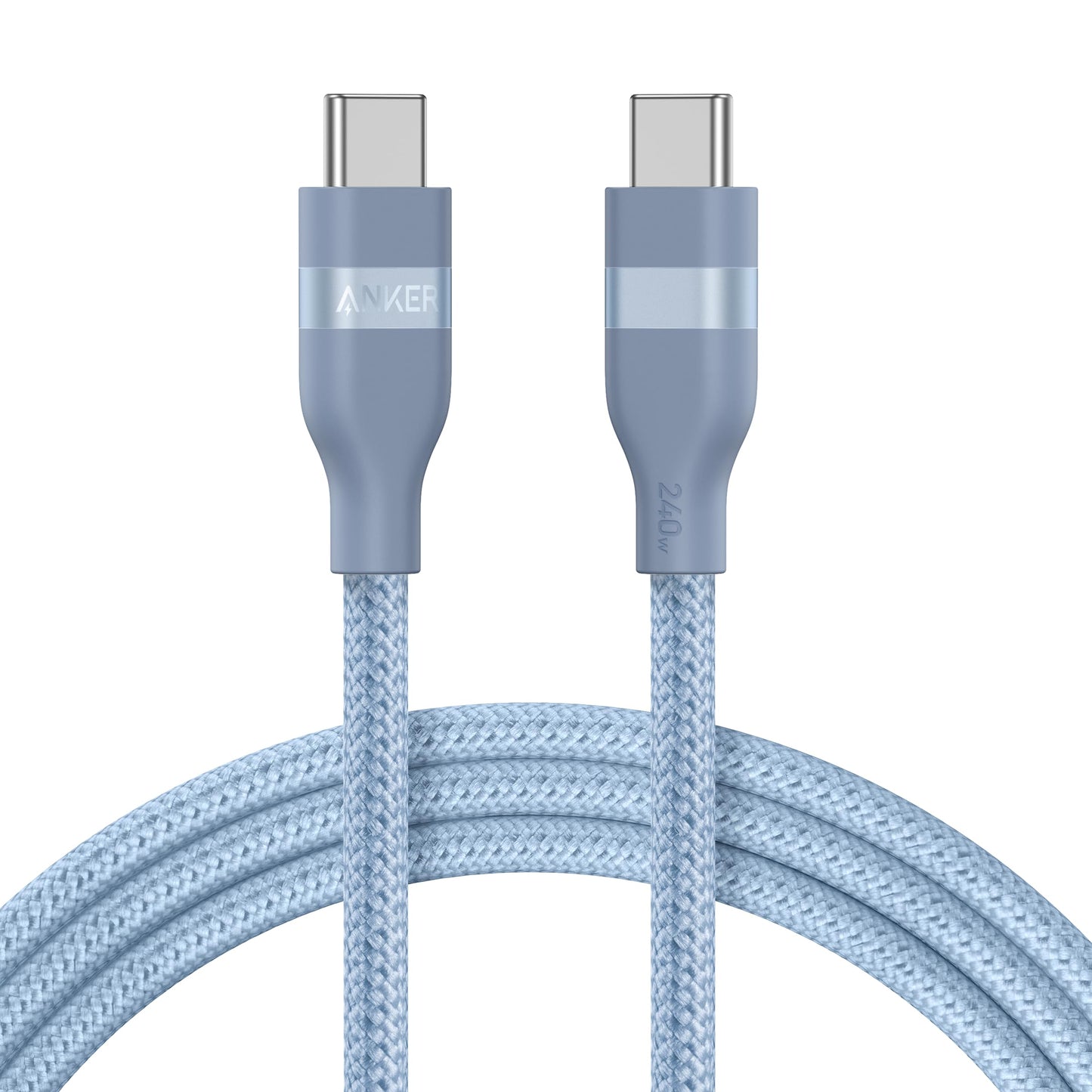 Anker USB-C to USB-C Cable (3 ft / 6 ft, 240W, Upcycled-Braided) Anker