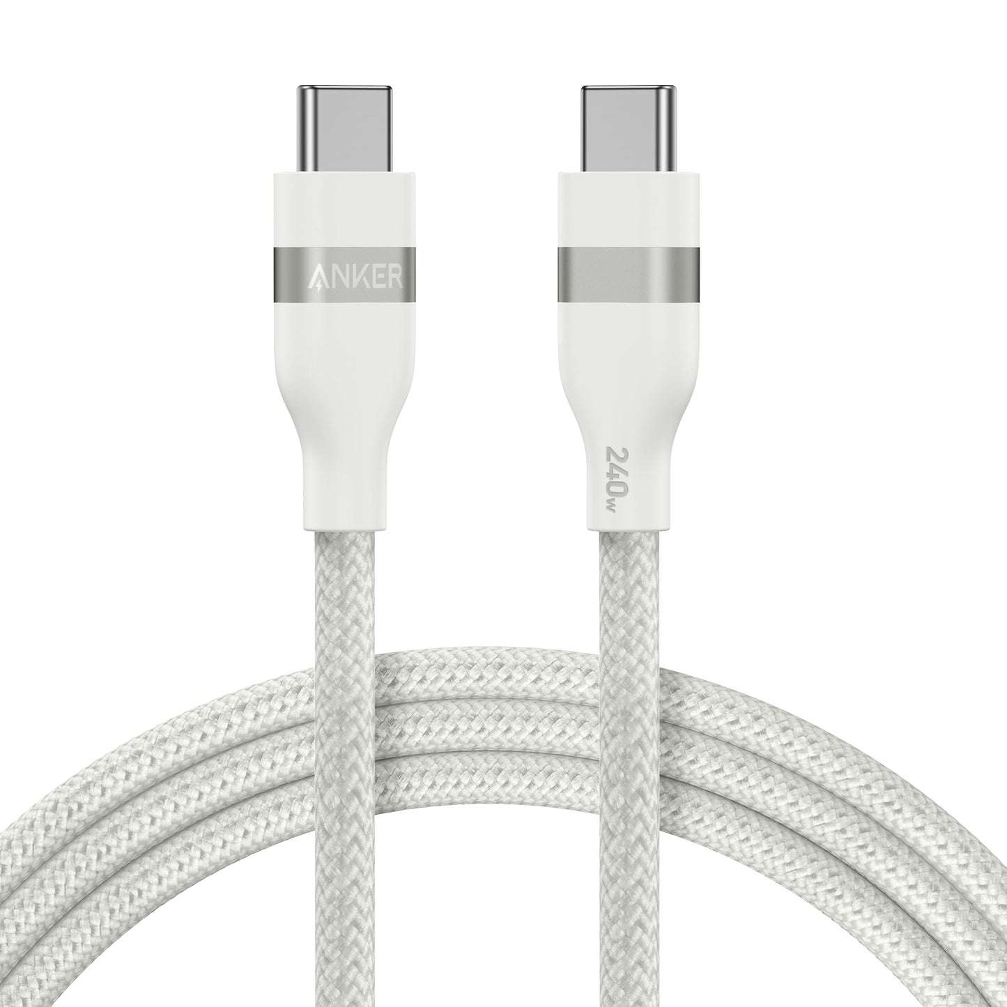 Anker USB-C to USB-C Cable (3 ft / 6 ft, 240W, Upcycled-Braided) Anker
