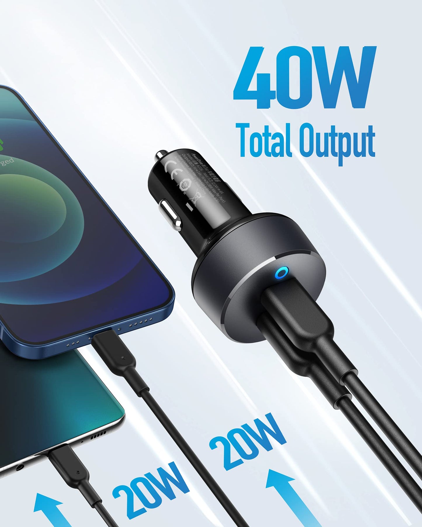 Anker <b>PowerDrive III</b> Duo USB-C Car Charger Anker