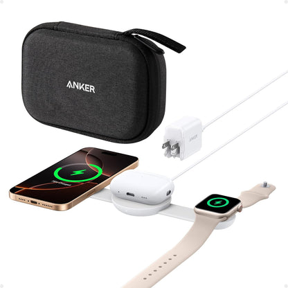 Anker MagGo Wireless Charging Station (3-in-1, Foldable Pad) Anker