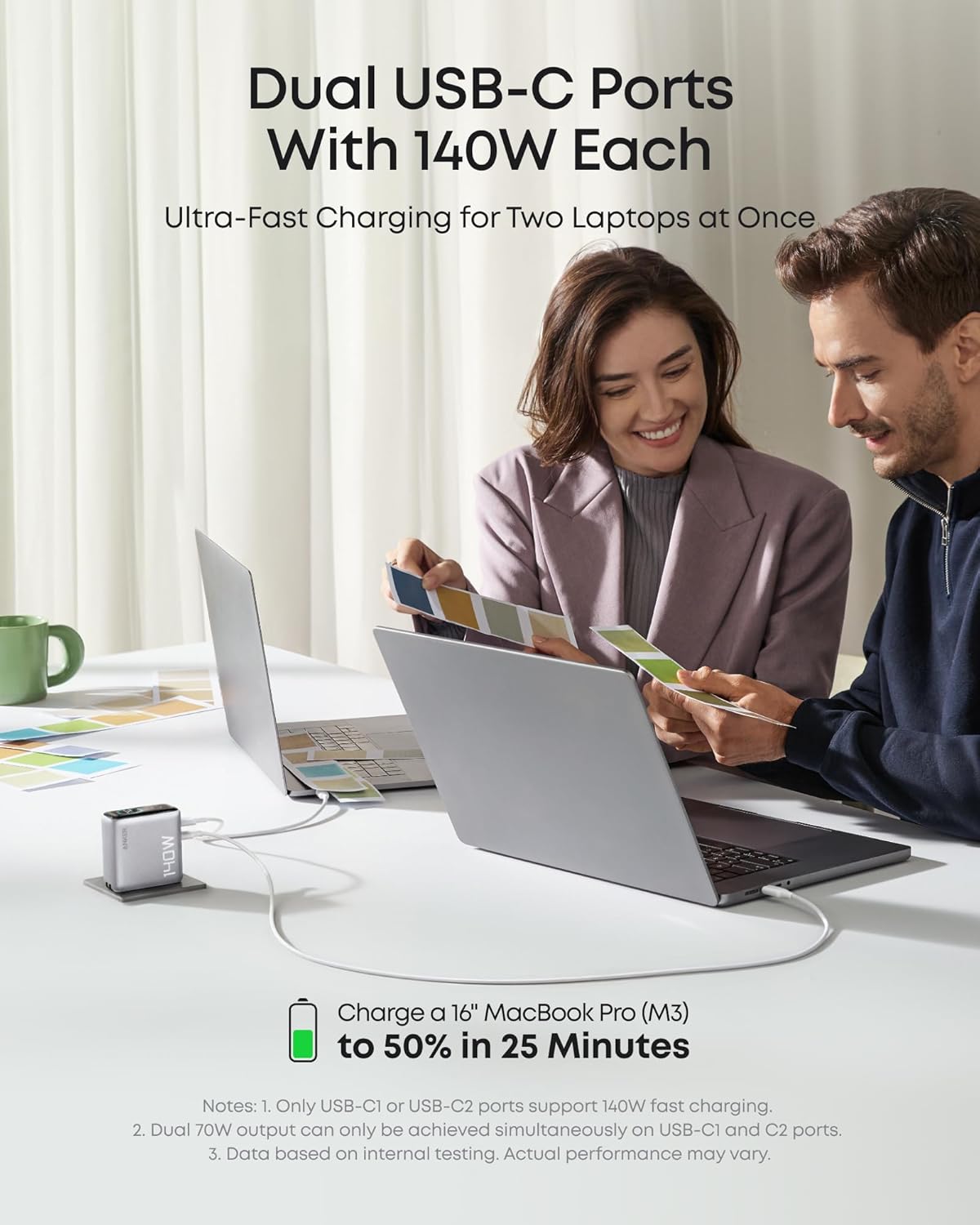 Anker Laptop Power Bank (25K, 165W, Built-In and Retractable Cables) Anker