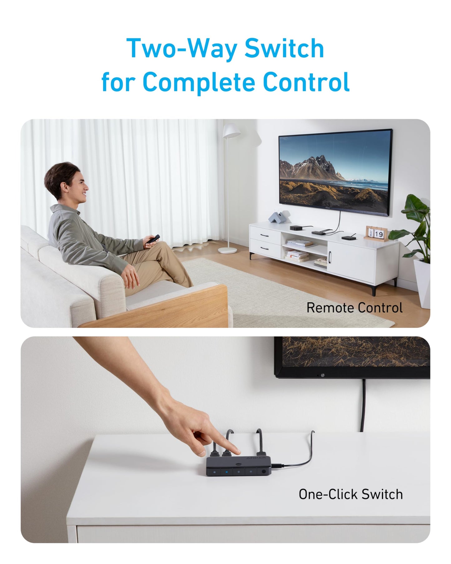 Anker HDMI Switch (4 in 1 Out, 4K HDMI) Anker