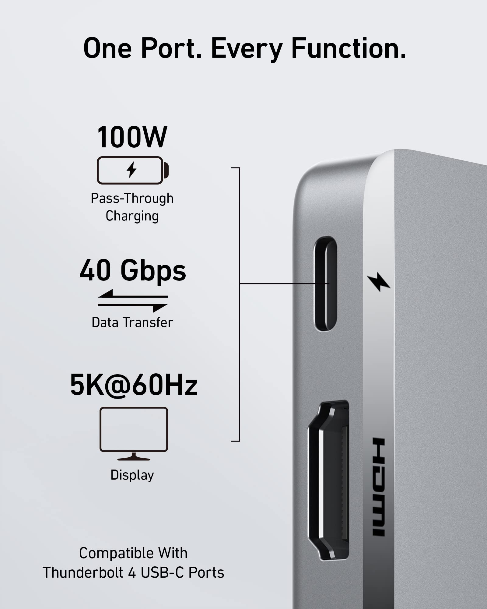 Anker <b>547</b> USB-C Hub (7-in-2, for MacBook) Anker