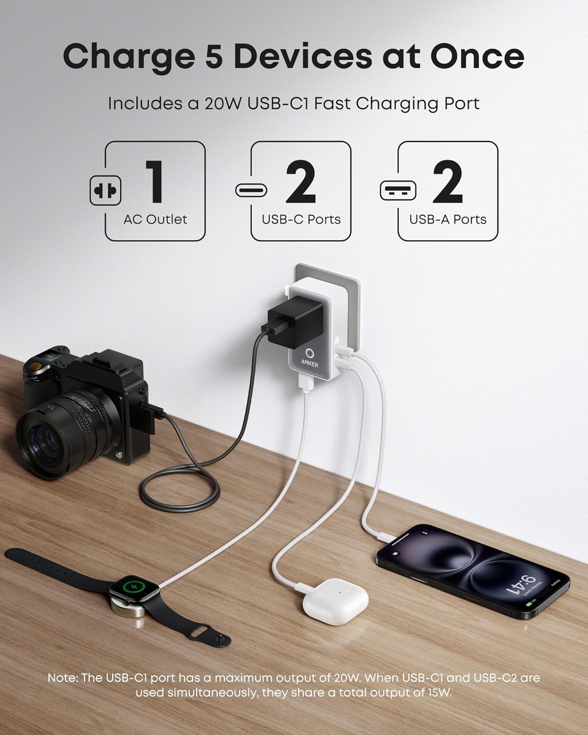 Anker Laptop Power Bank (25K, 165W, Built-In and Retractable Cables) Anker