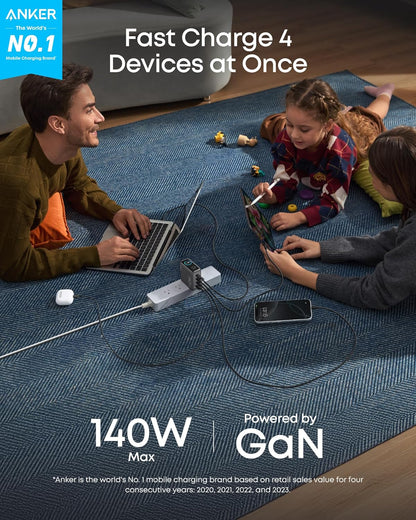 Anker Laptop Power Bank (25K, 165W, Built-In and Retractable Cables) Anker