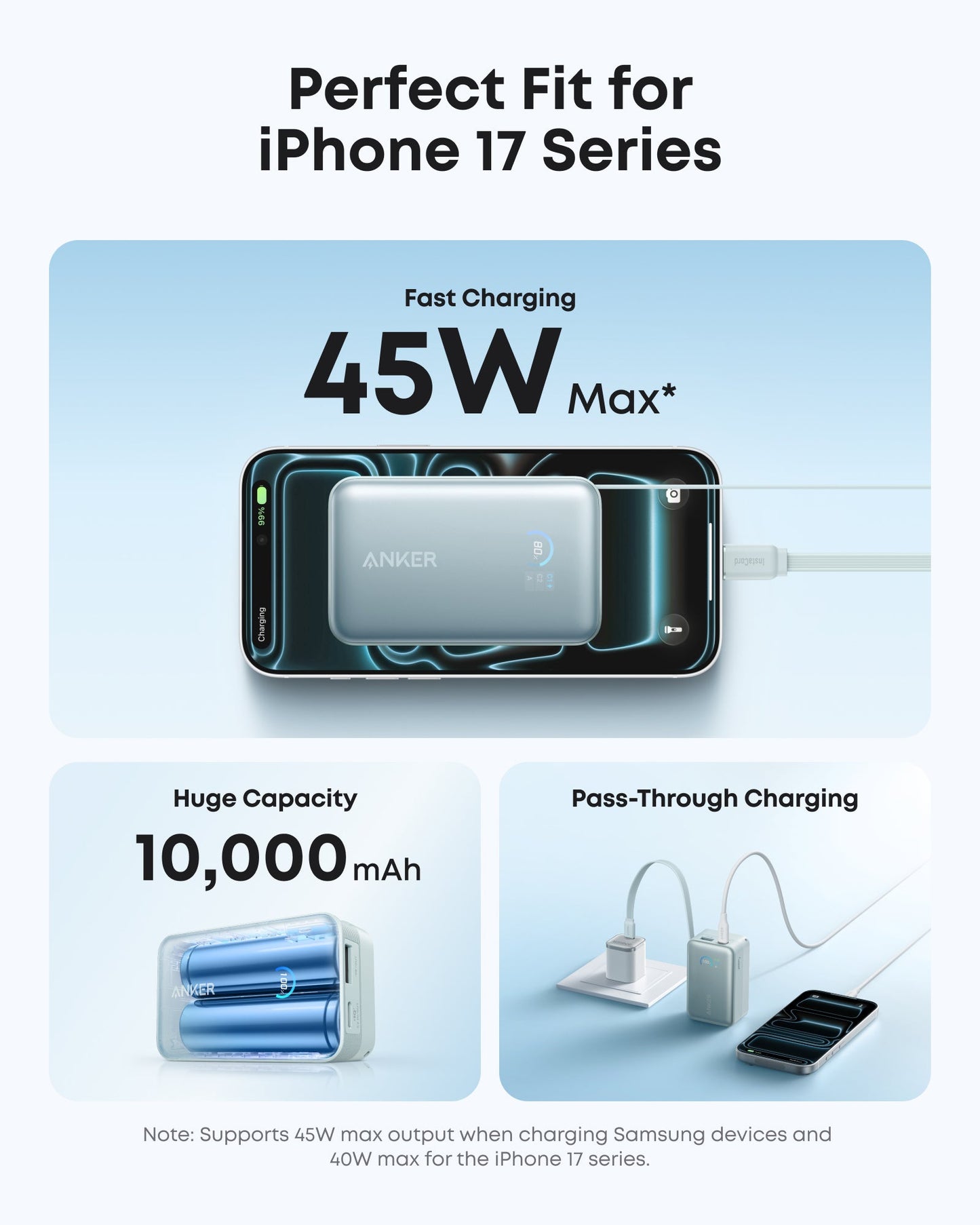 Anker Nano Power Bank (10K, 45W, Built-In Retractable USB-C Cable) Anker