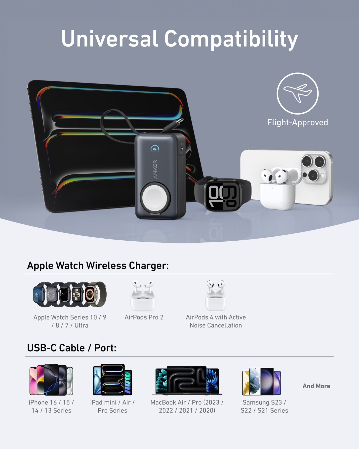 Anker MagGo Power Bank (10K, 35W, For Apple Watch) Anker