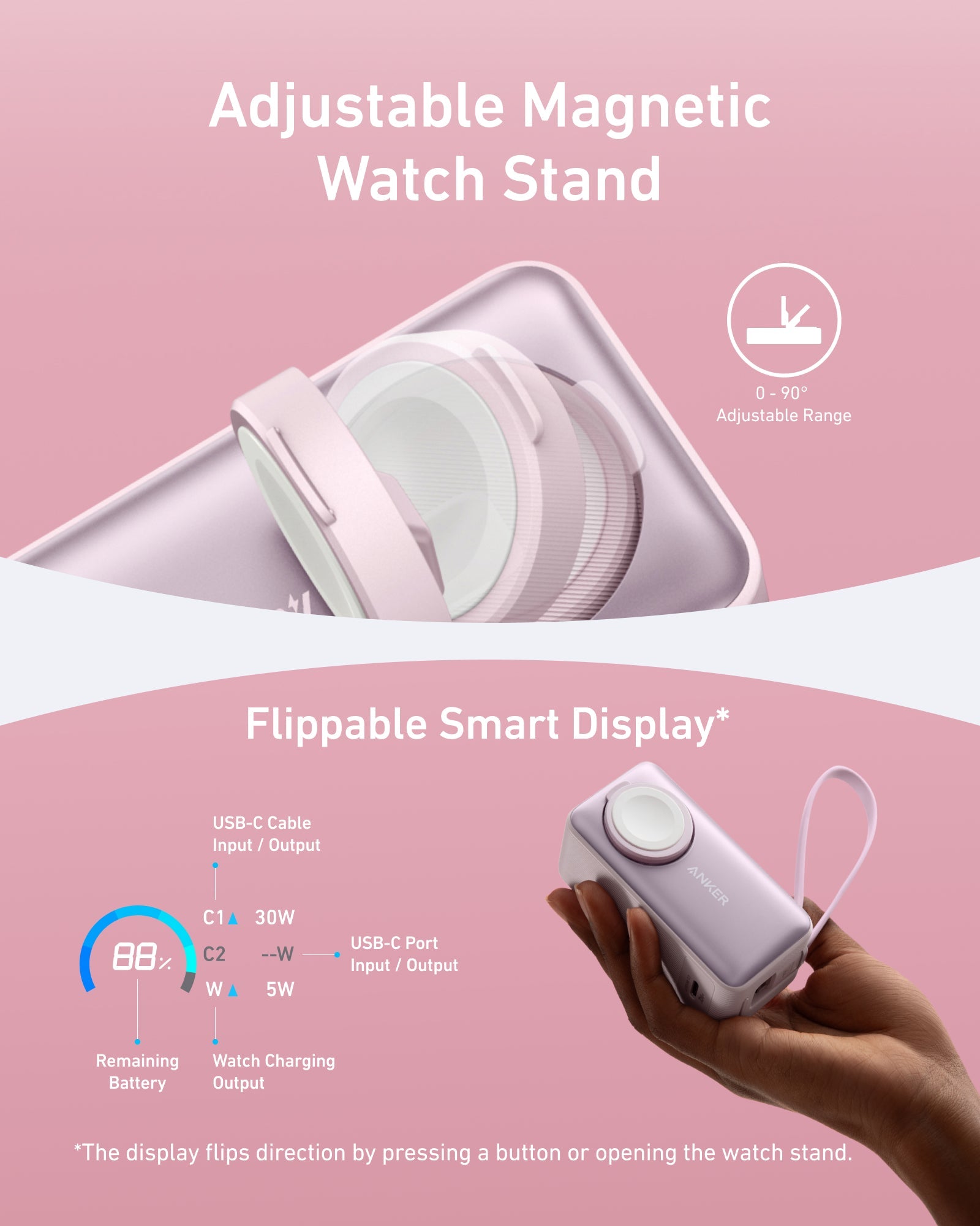 Anker MagGo Power Bank (10K, 35W, For Apple Watch) Anker