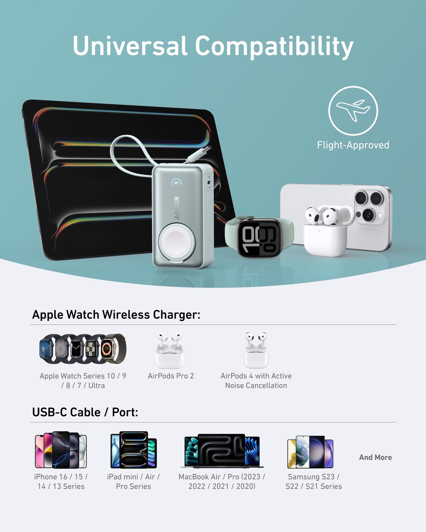 Anker MagGo Power Bank (10K, 35W, For Apple Watch) Anker