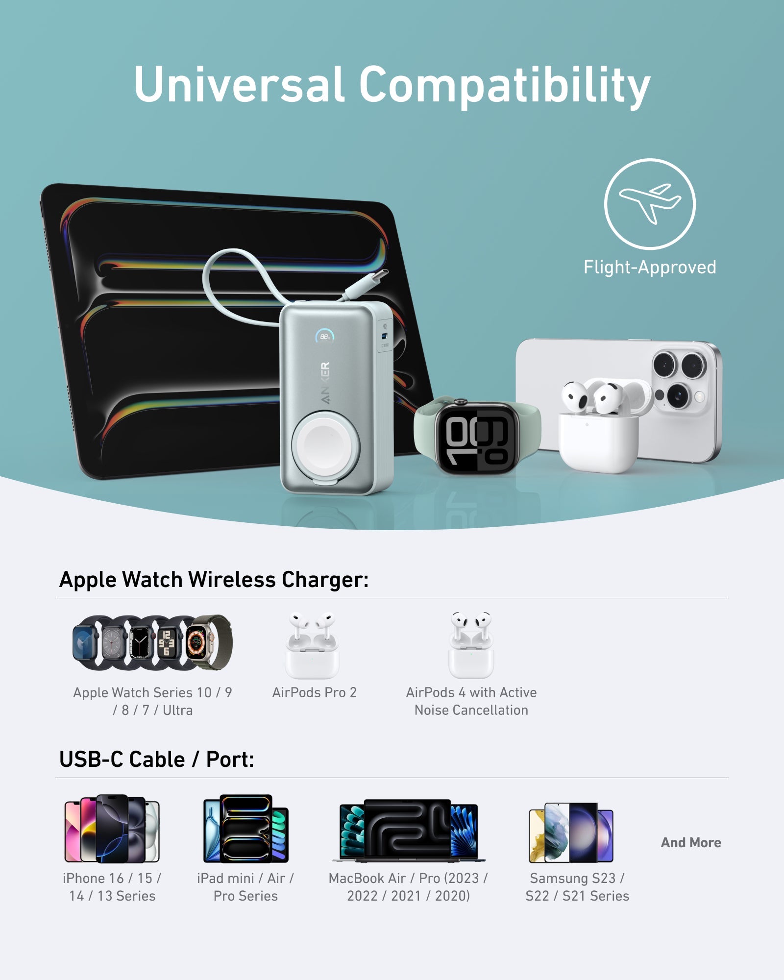 Anker MagGo Power Bank (10K, 35W, For Apple Watch) Anker