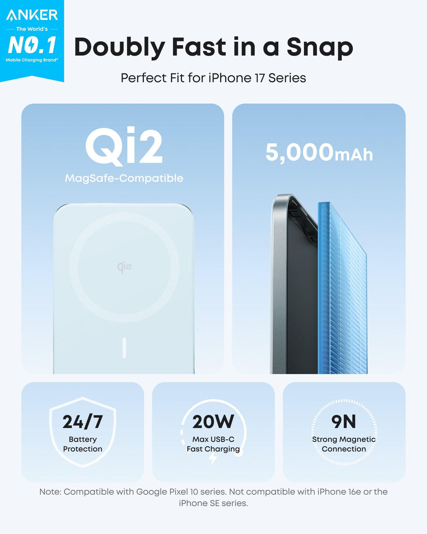 Anker Nano Power Bank (5K, MagGo, Slim) Anker