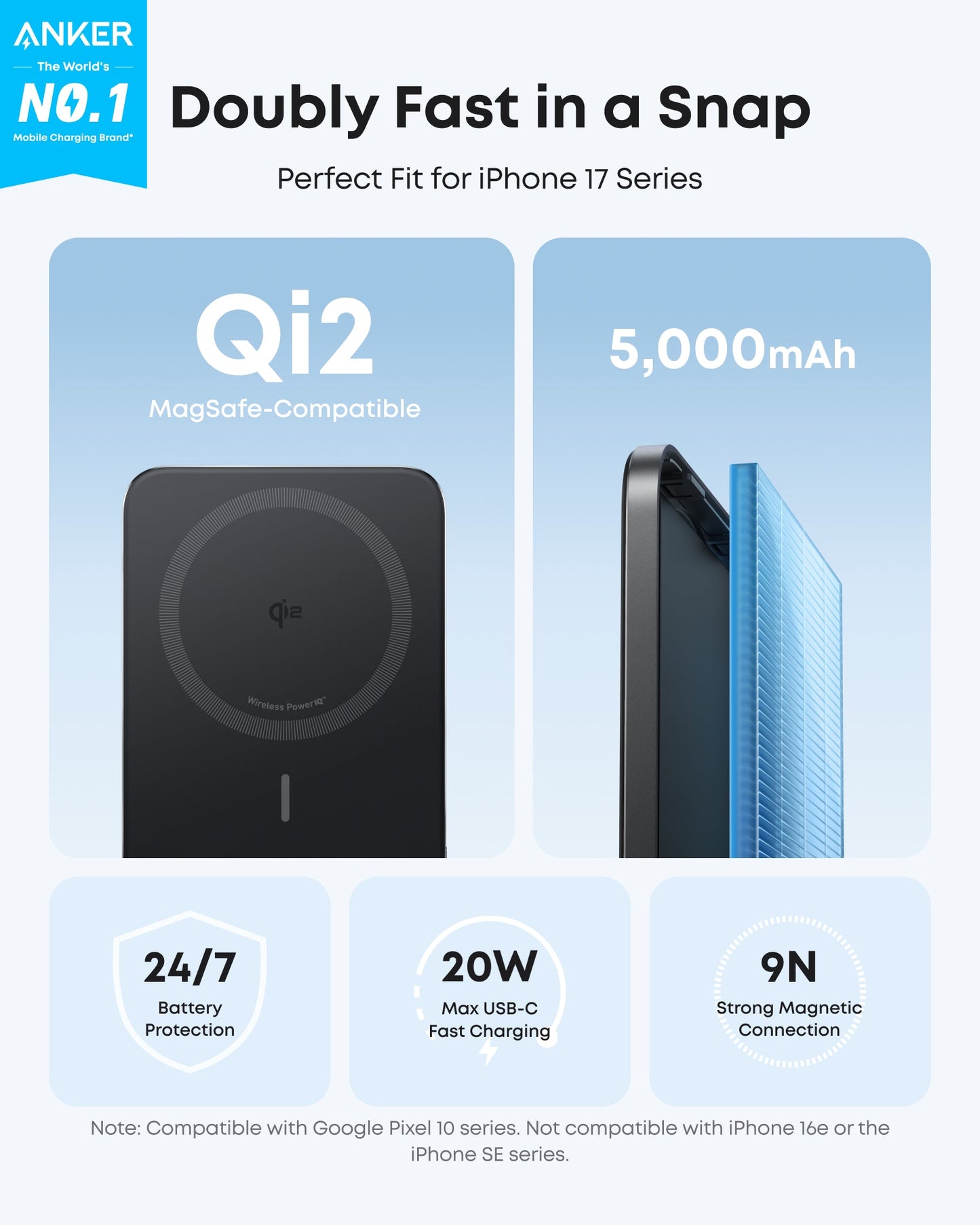 Anker Nano Power Bank (5K, MagGo, Slim) Anker
