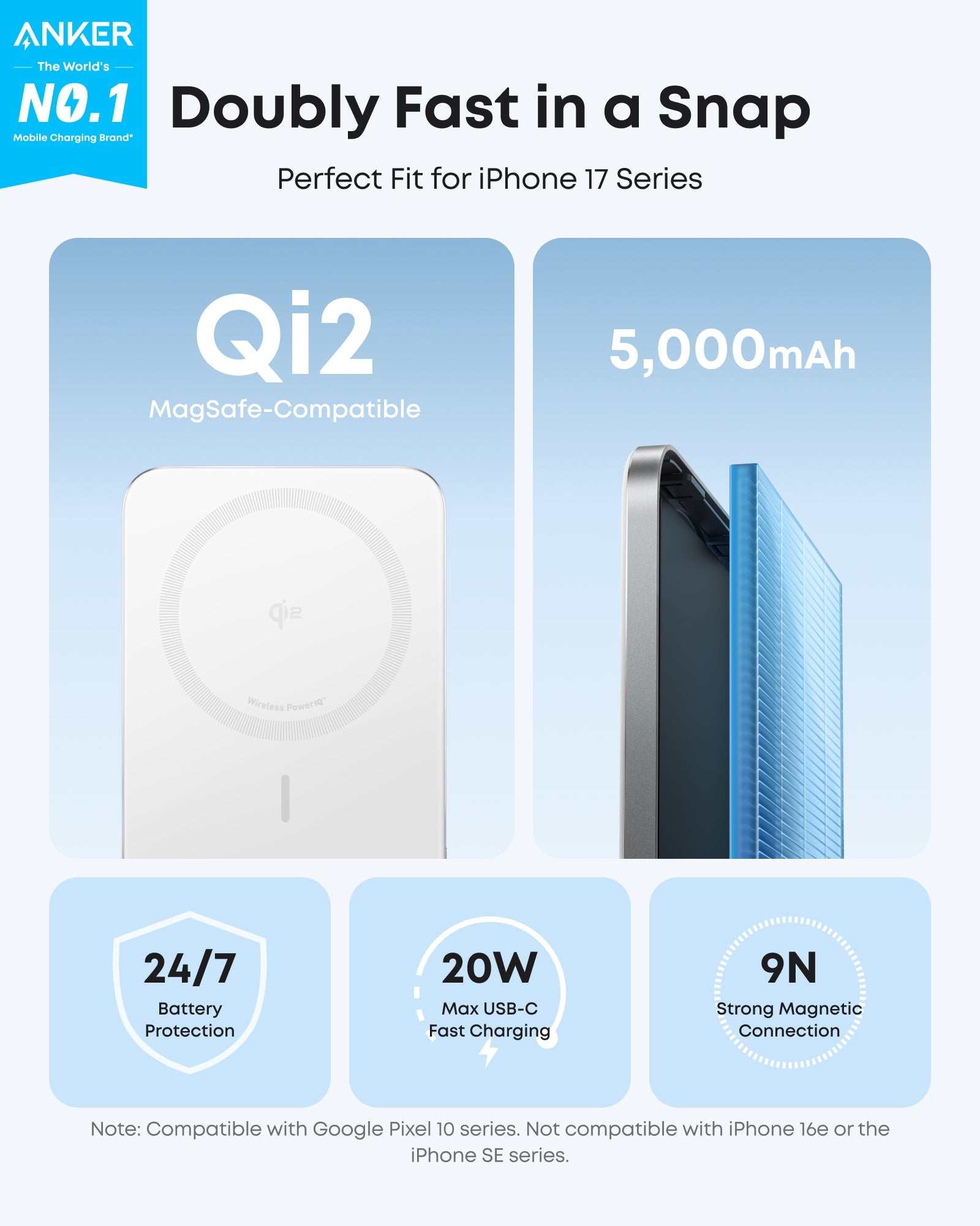 Anker Nano Power Bank (5K, MagGo, Slim) Anker
