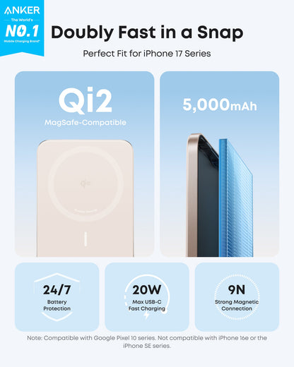 Anker Nano Power Bank (5K, MagGo, Slim) Anker