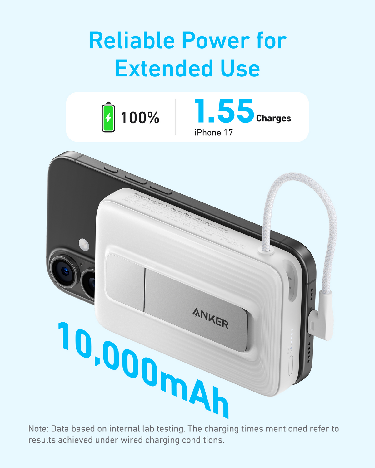 Anker Zolo Magnetic Power Bank (10K, 30W, Built-in USB-C Cable) Anker