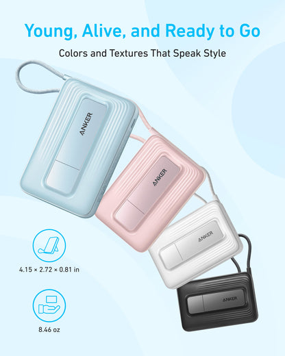 Anker Zolo Magnetic Power Bank (10K, 30W, Built-in USB-C Cable) Anker