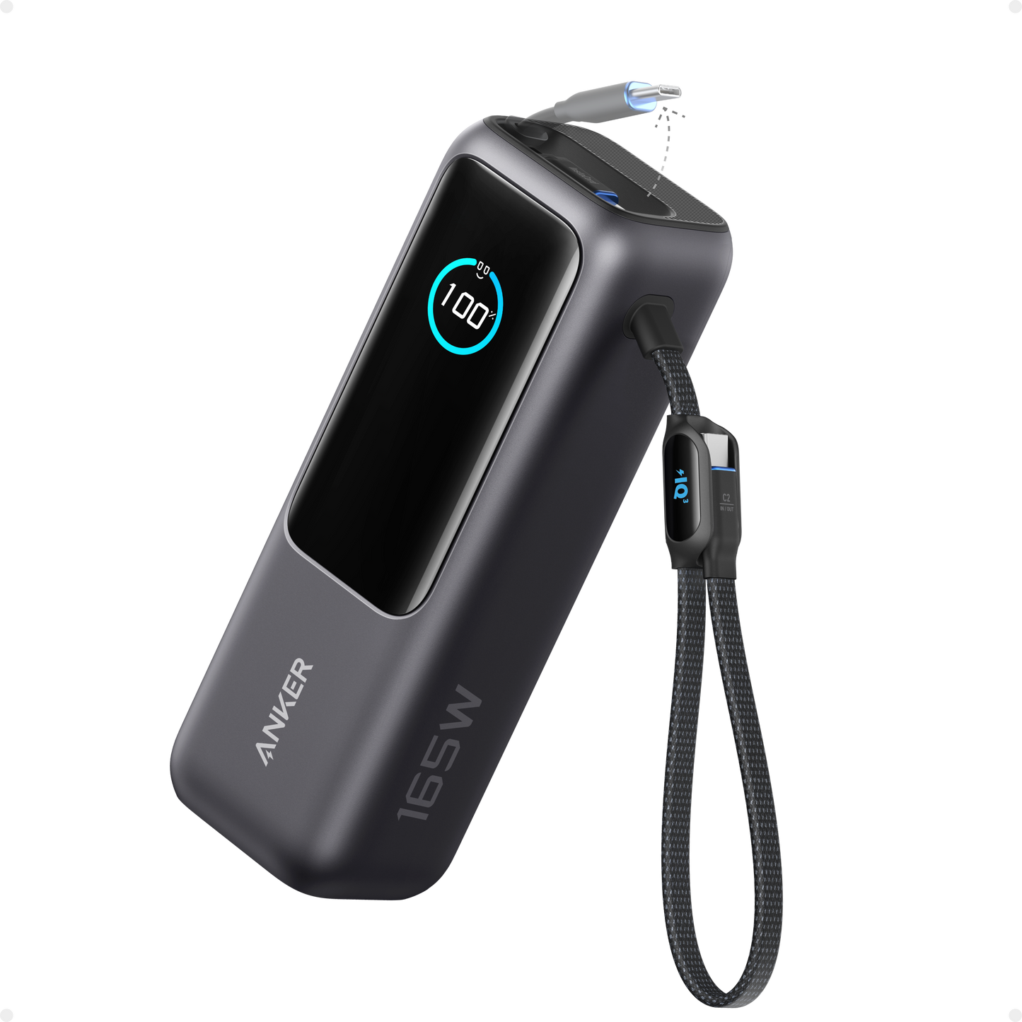 Anker Laptop Power Bank (25K, 165W, Built-In and Retractable Cables) Anker