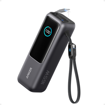 Anker Laptop Power Bank (25K, 165W, Built-In and Retractable Cables) Anker