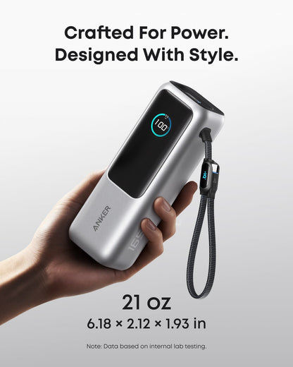 Anker Laptop Power Bank (25K, 165W, Built-In and Retractable Cables) Anker