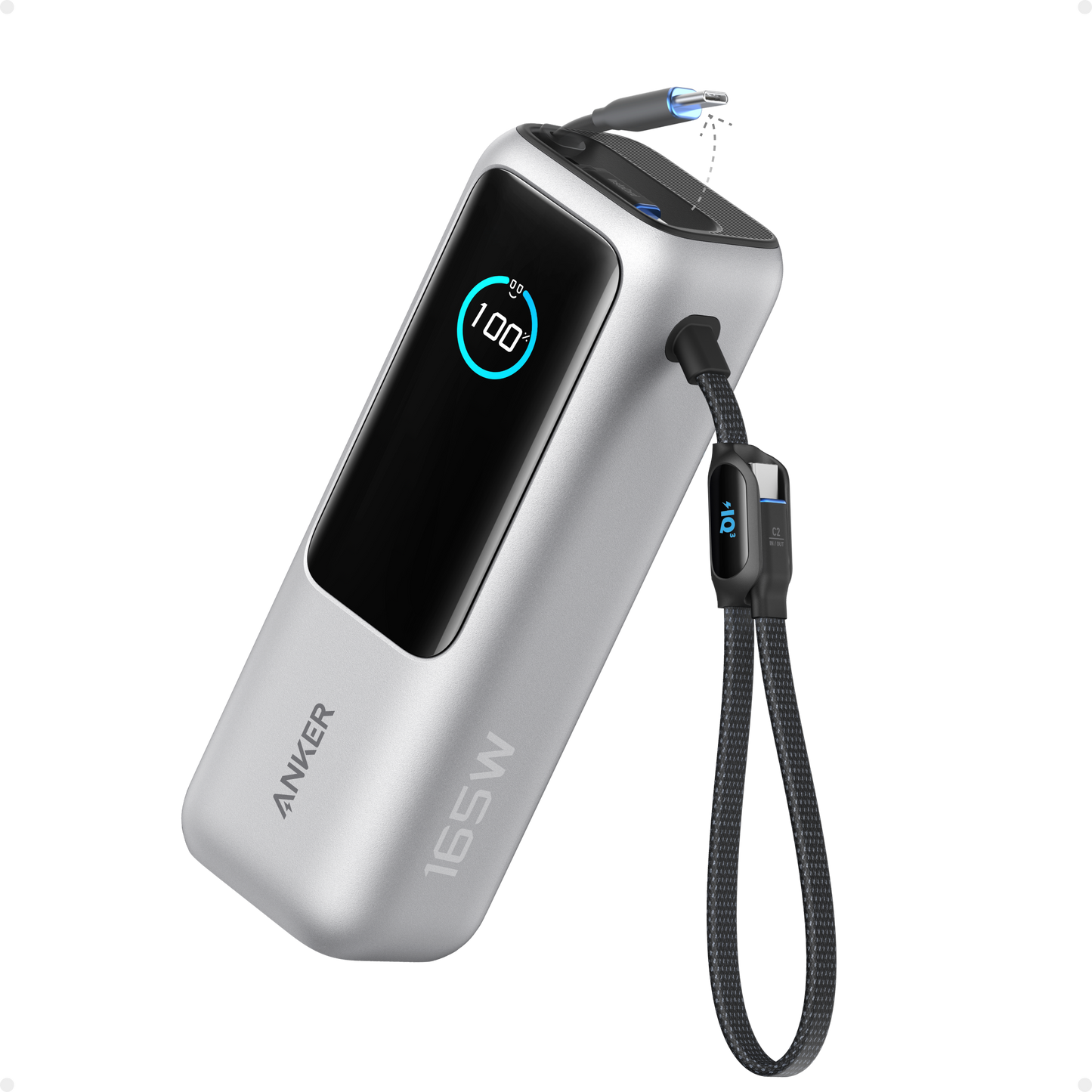Anker Laptop Power Bank (25K, 165W, Built-In and Retractable Cables) Anker