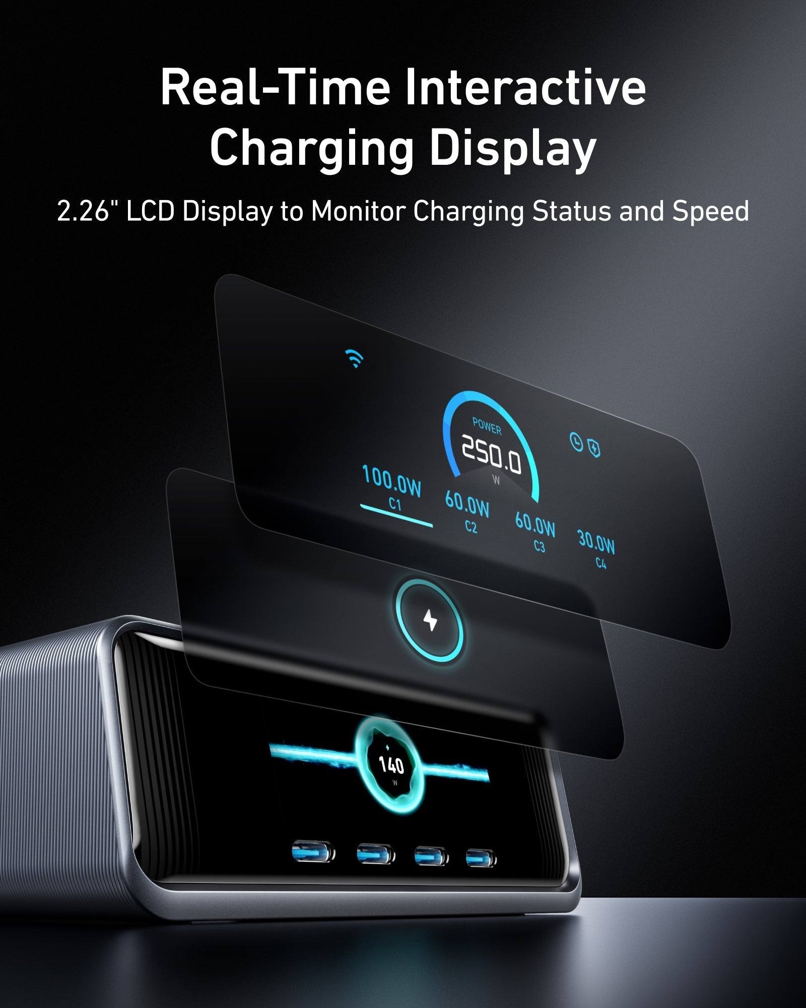 Anker Prime Charger (250W, 6 Ports, GaNPrime) Anker