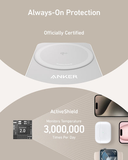 Anker MagGo Wireless Charging Station (Foldable 3-in-1) Anker