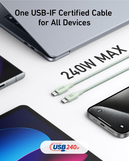 Anker <b>543</b> USB-C to USB-C Cable (Bio-Braided) Anker