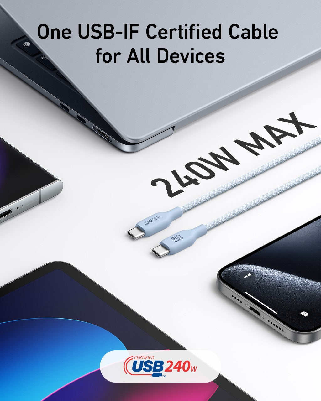 Anker <b>543</b> USB-C to USB-C Cable (Bio-Braided) Anker
