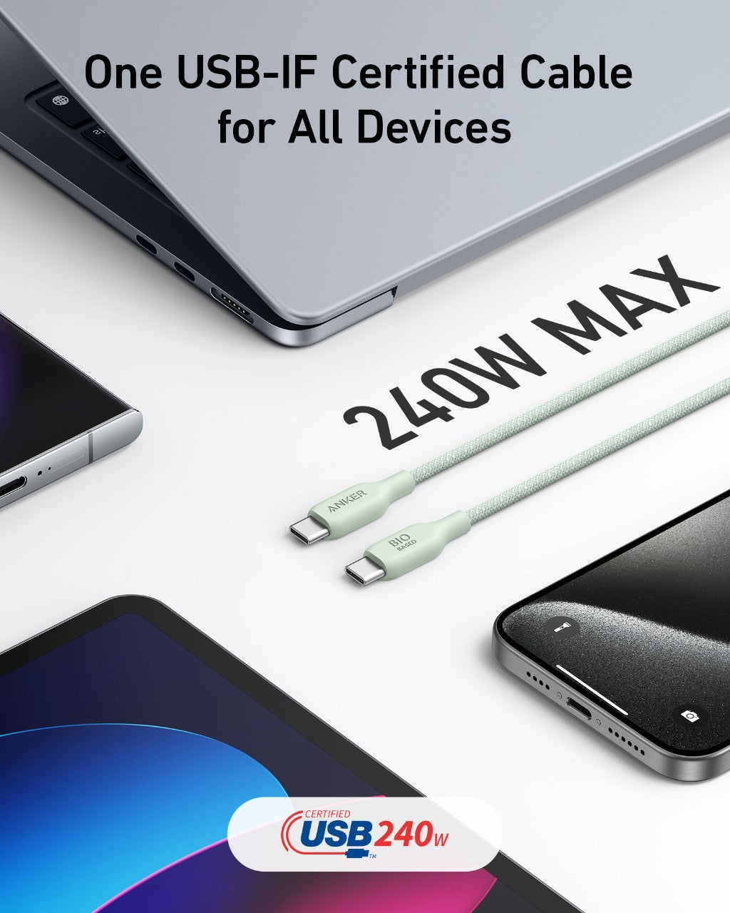 Anker <b>543</b> USB-C to USB-C Cable (Bio-Braided) Anker