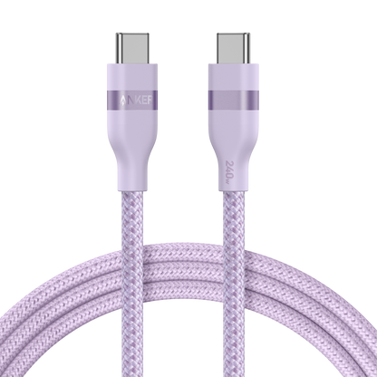 Anker USB-C to USB-C Cable (3 ft / 6 ft, 240W, Upcycled-Braided) Anker