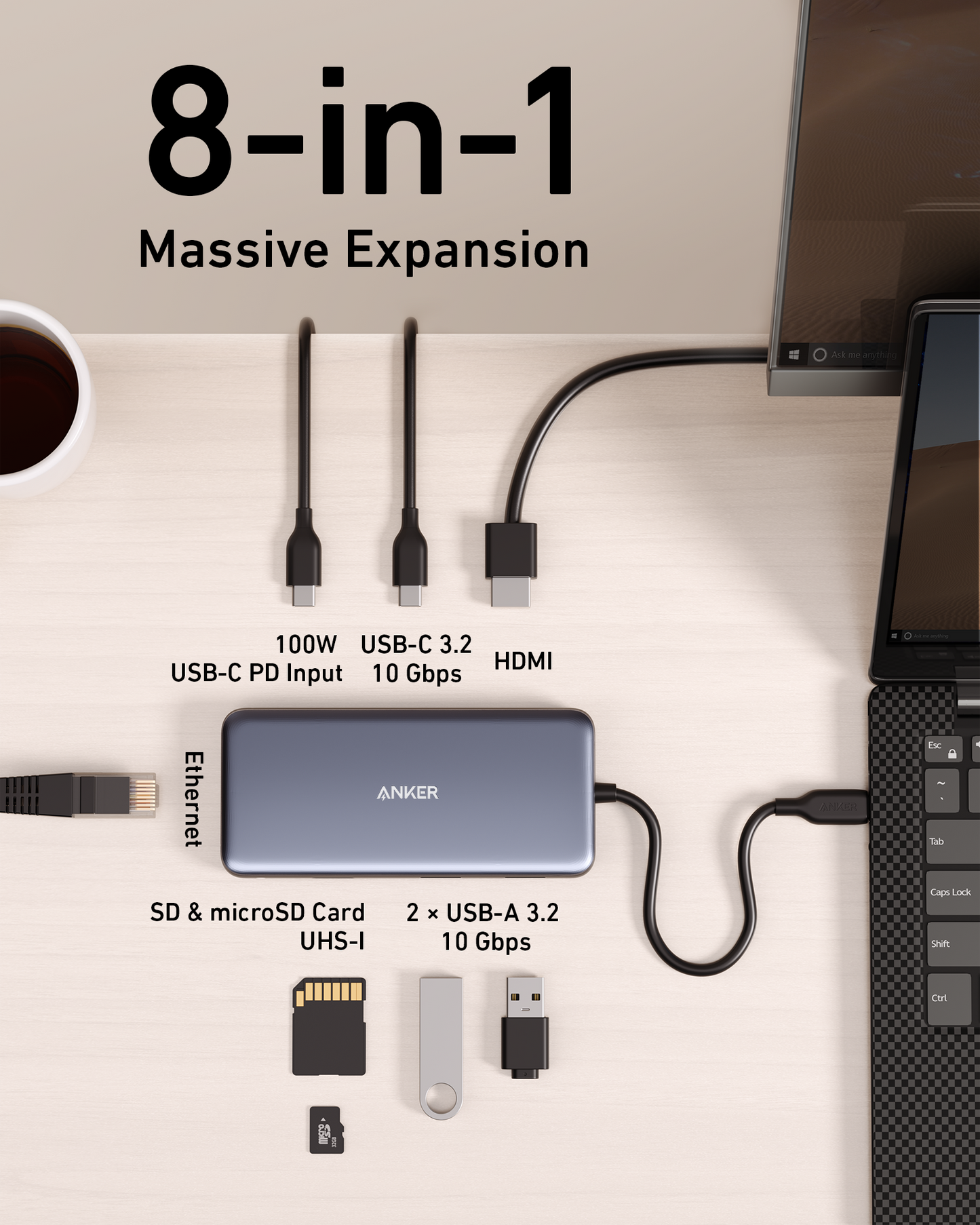 Anker <b>555</b> USB-C Hub (8-in-1) Anker