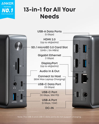 Anker <b>575</b> USB-C Docking Station (13-in-1) Anker
