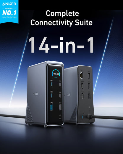 Anker Prime Charging Docking Station (14-in-1, Dual Display, 160W) Anker