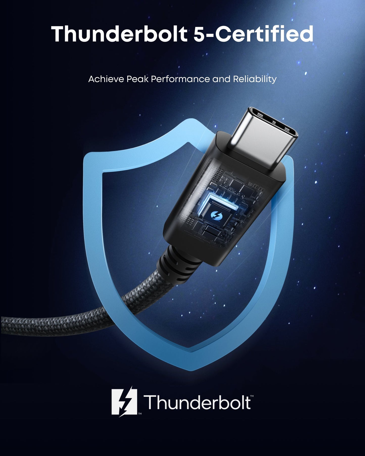 Anker Prime Thunderbolt 5 Cable (3.3 ft / 1.7 ft, 80 Gbps, 240W) Anker