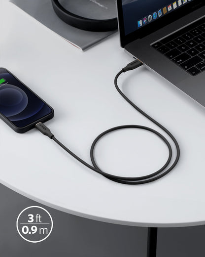 Anker <b>641</b> USB-C to Lightning Cable (Flow, 3 ft Silicone) Anker