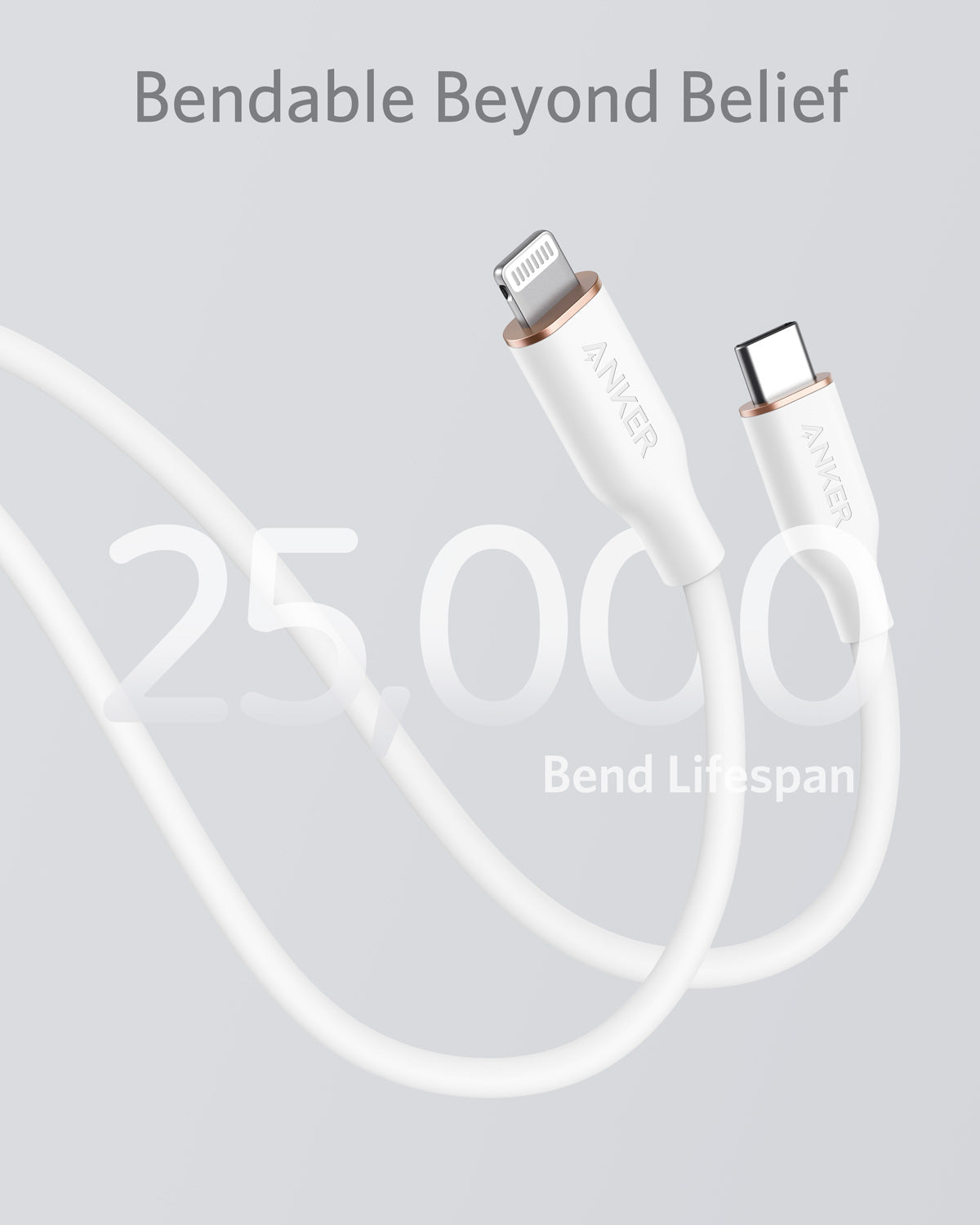 Anker <b>641</b> USB-C to Lightning Cable (Flow, 3 ft Silicone) Anker